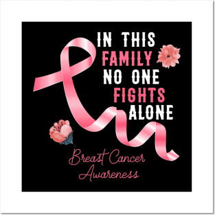 Family Breast Cancer Awareness Shirt For My Wife Survivor Posters and Art